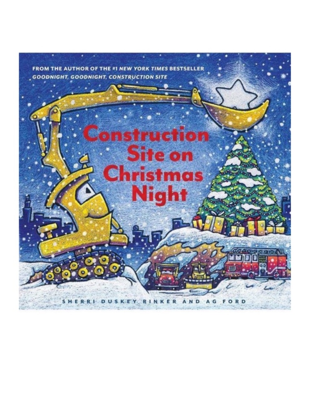 Construction Site on Christmas Night Hardcover Book